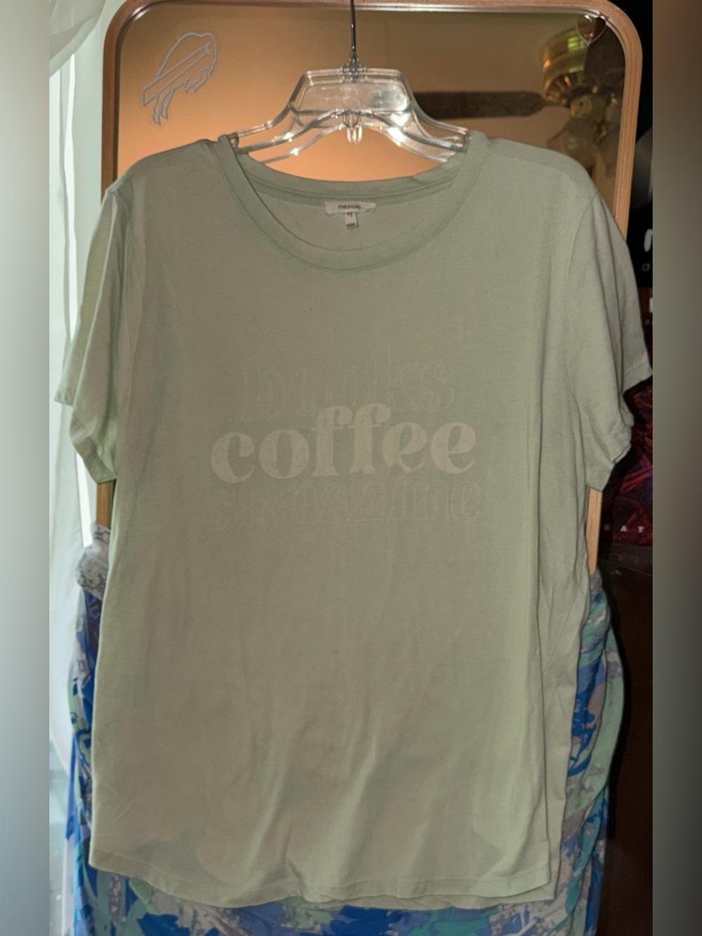 Soft Mint 'books coffee sunshine' Graphic Tee